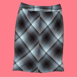 🌈4/$20🌈 Vintage 90s/Y2K Bias Cut Preppy Tweed Plaid High Waisted Midi Skirt 6